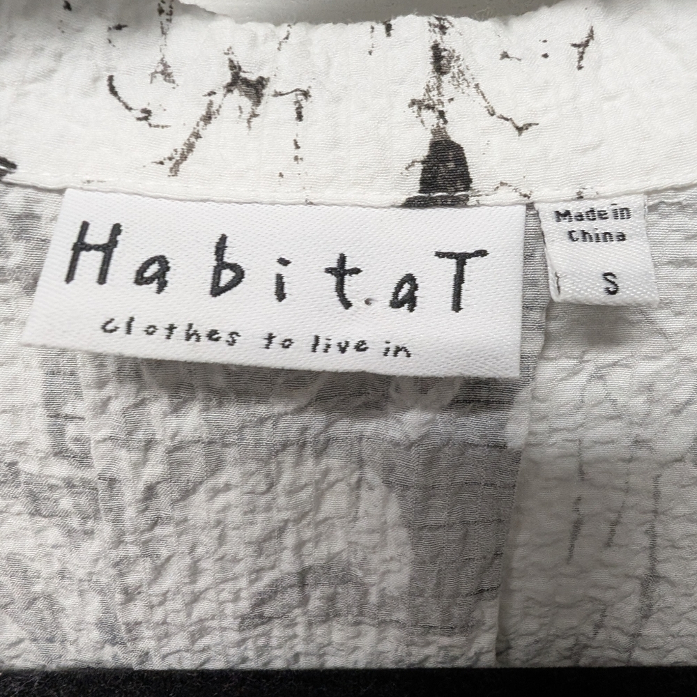 Habitat Textured White and Black Top - Picture 2 of 3